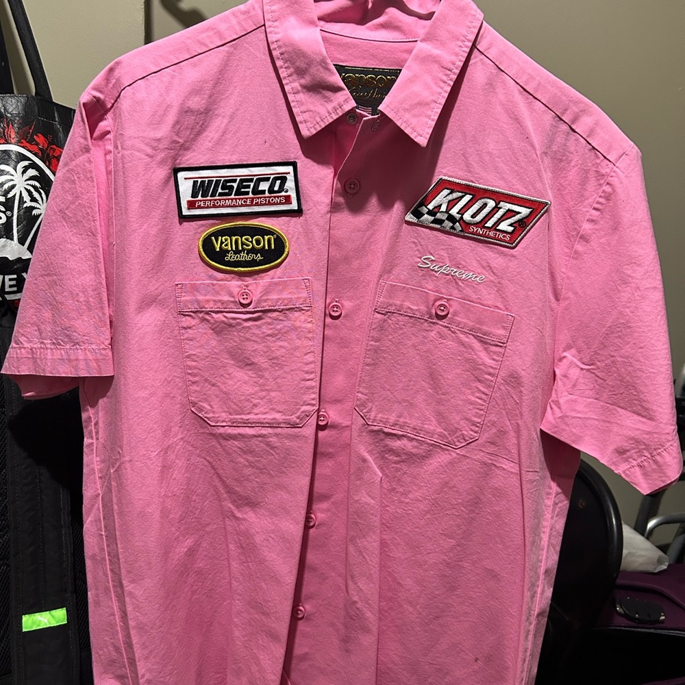 Vanson x Supreme Pink Polo